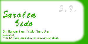 sarolta vido business card